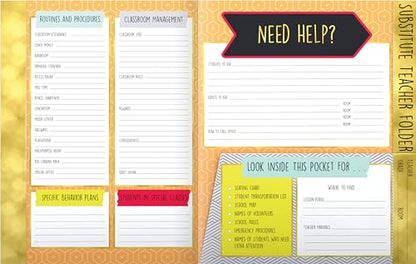 Aim High Substitute Teacher Folder Folder | Classroom Management, Contact Information, and More, Desk Organizer School Supplies - size: 1 Pack