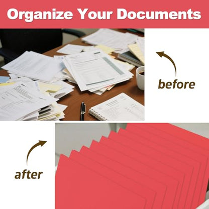 Folders with Pockets, LAYZZ 30 Pack Paper Pocket Folders, 2 Pocket Folders Fits Letter Size Paper, for School Office and Home (Red) - color: Red