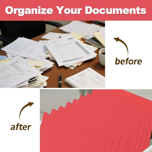 Folders with Pockets, LAYZZ 30 Pack Paper Pocket Folders, 2 Pocket Folders Fits Letter Size Paper, for School Office and Home (Red) - color: Red
