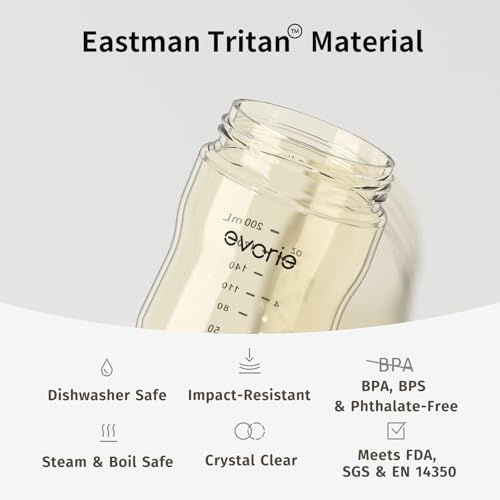Evorie Tritan Weighted Straw Cup Baby Training Cup, Spill Proof, 7 Oz, 6M+ | BPA & BPS-Free, First learning cup, 360° drinking, Dishwasher safe, Durable Sippy Cup, Brown - color: Brown