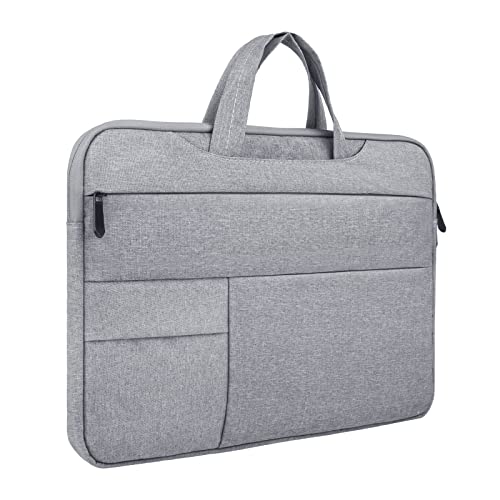 RAINYEAR Laptop Sleeve Carrying Case Compatible with 16 Inch MacBook Pro/Pro Max M1 M2 M3 M4 Briefcase with Hidden Handle Multiple Pocket Protective Padded Polyester Waterproof Computer Bag, Gray - color: Gray, size: 16"