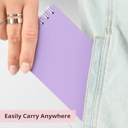Taja Set of 8 Mini Pocket Notebook Top Spiral Nursing Notepads | Soft Harmony 3" x 5",Mini Little Spiral Notebook, Nursing Notepad, Perfect for Work, School, Office, Travel - color: A.Soft Harmony