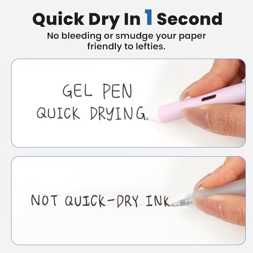 WRITECH Gel Pens Fine Point: 0.5mm Black Ink Retractable 4ct Smooth Writing No Bleed with Aesthetic Gradient Color Pen Barrel for Journaling Note Taking Sketching - color: 4 Pcs Gradient Black Ink