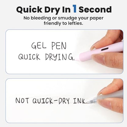 WRITECH Gel Pens Fine Point: 0.5mm Black Ink Retractable 4ct Smooth Writing No Bleed with Aesthetic Gradient Color Pen Barrel for Journaling Note Taking Sketching - color: 4 Pcs Gradient Black Ink