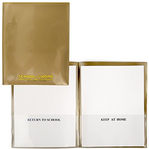 StoreSMART® - School/Home Folders - Gold - 30-Pack - Archival Durable Plastic - Homework and Information - Made in U.S.A - SH900SV-G30 - color: Gold, size: 30-Pack
