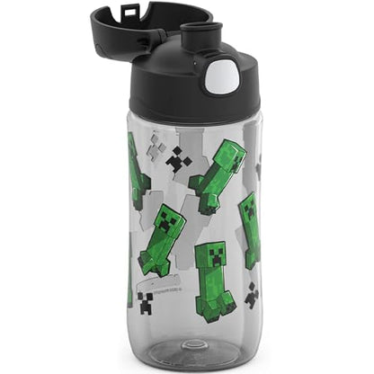 THERMOS FUNTAINER 16 Ounce Plastic Hydration Bottle with Spout, MINECRAFT - color: Minecraft