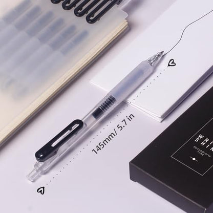Ultra Fine Point Pens 0.38mm Retractable Gel Pens for Journaling, Planner, Note Taking, Quick Dry Black Ink, Refillable, 6 Count - style: 6 Counts