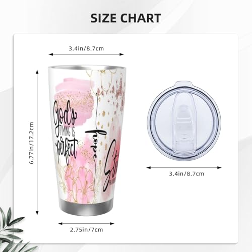 Christian Gifts for Women,Faith Affirmation Stainless Steel Coffee Tumbler Travel Mug Water Bottle for Mom Wife Jesus Religious Gift 20oz - style: Faith