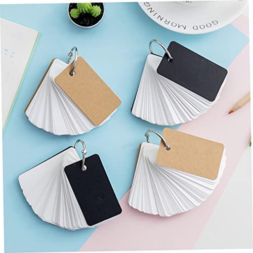 DOITOOL 8pcs Flash Cards Blank Memory Cards Binder Ring for Study Travel Office - size: 7X4CM