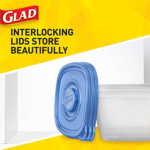 Glad GladWare MatchWare Food Storage Containers with Lids, No BPA Reusable Plastic 20 Piece Variety Pack for Lunches, Meal Prep, and Leftovers, Leak Resistant, Microwave and Dishwasher Safe - 2 Pack - size: 20 Count (Pack of 2)