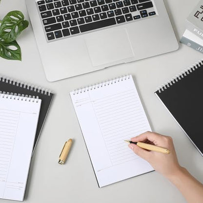 Cholemy 4 Pack Steno Notebooks, 6x9 Inches, 320 Sheets (80 Sheets/pad) Notes Notebook Top Spiral Ruled Writing Pads for School Office Business Students Teachers & Note Taking