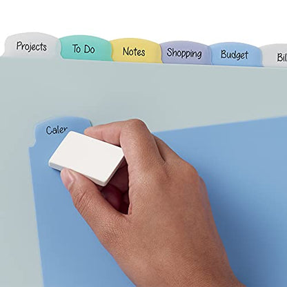 Avery® Durable Write-On Plastic Dividers with Erasable Tabs,11" x 8 1/2", Multicolor, 8 Tabs - style: 1 Set