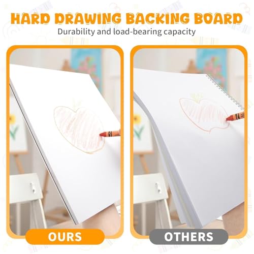 Umriox Drawing Pad for Kids, 6" x 9" Sketch Book, 2-Pack Sketch Pad (80 Sheets Each), 110gsm Acid-Free Drawing Paper, Glue-Bound Art Sketchbook for Kids' Classroom, Travel & School Art Supplies - size: 6" x 9"