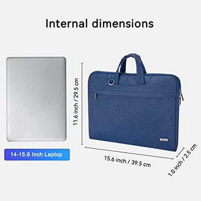 Voova Laptop Bag 15.6 Inch, Waterproof Computer Sleeve Carrying Case with Shoulder Straps & Handle Compatible with Macbook Air 15 M2/M3/M4, MacBook Pro 15/16, 15-16 Inch Hp Dell Lenovo Asus, Blue - color: Blue, size: 14-15.6In & 2019 New Macbook Pro 16 In