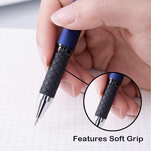 MiSiBao 0.5mm Black Ink Gel Ink Rollerball Pens 2 in 1 Medium Point Pens with Stylus Work Pen Smooth Writing for Office (Black Ink 18-pack 0.5mm Black) - color: Black-0.5mm-18pack