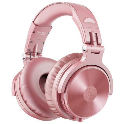 OneOdio Bluetooth Over Ear Headphones, 110 Hrs Wireless/Wired Stereo Sound Foldable Headsets with Deep Bass 50mm Neodymium Drivers for PC/Phone/Tablet - Studio Wireless Pro C, Rose Gold - color: Rose Gold