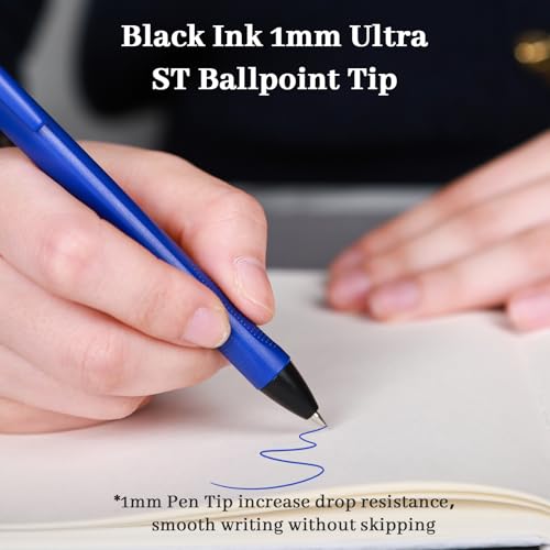 50 Pack Ballpoint Pens Bulk,1.0 mm Medium Point Black Ink Blue Barrel | Retractable, No Smear, No Bleed, Quick Dry Smooth Writing Click Pens for Studying, Journaling, Office and Everyday Use - color: Blue-50pieces
