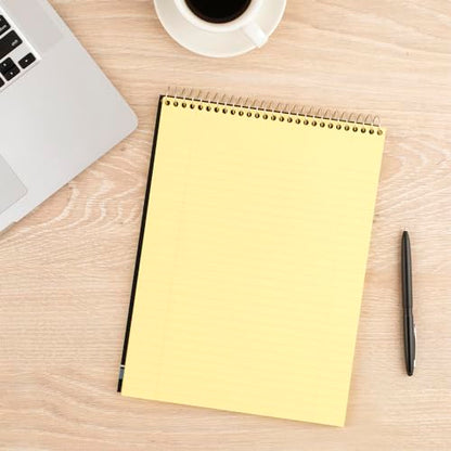 Mead Writing Pads,Wide Ruled Paper,8-1/2" x 11",70 Sheets,Memo Pads,Note-Pads,Steno-Pads,Yellow (59880),(Pack of 12) - size: Legal Ruled (Pack of 12)
