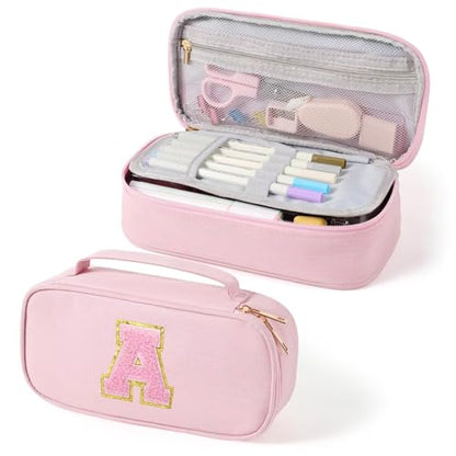 YOOLIFE Pencil Case for Girls Kids, Pink Pencil Pouch Box Cute Pen Case Bag, Birthday Gifts for 3 4 5 6 7 8 9 10 11 12 13 Year Old Girl Kid Personalized Gift for Daughter Sister, A (Pink) - color: Pink, style: A
