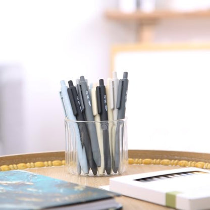 Mr. Pen- Retractable Gel Pens, 12 Pack, Black Ink | Monochrome Elegance Barrel, Fine Point 0.5mm, Fast Dry, Smooth Writing, Cute Pens for Drawing - color: Monochrome Elegance Barrel, Black Ink, size: 12 Pack