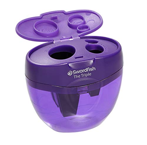 Swordfish 'The Triple' 3 Hole Canister Pencil Sharpener (Pack of 10) Ref: 40228 - size: pack of 10
