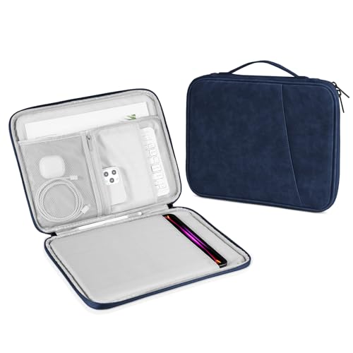 DTTO Tablet Sleeve Bag for New 13 Inch iPad Pro M4/iPad Air M2 2024, 12.9 Inch iPad Pro 6/5/4/3, 12.4 Inch Galaxy Tab S8+/S9+/S9 FE+, Surface Pro 9/8, Waterproof Travel for iPad Case Bag, Navy Blue - color: Navy Blue, size: 12-13 Inch