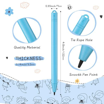 Flutesan 24 Pieces Replacement Stylus Pens LCD Board Pens for LCD Writing Tablet Drawing Pad Memo Message Boards Kids Adults(Blue) - color: Blue