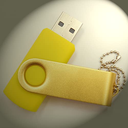 4GB USB Flash Drives Memory Sticks U Disk Thumb Drive Pen Drives for Pupil Students' Presents&Teachers' Gifts (Yellow)