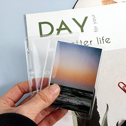 12 Pack Mini Size Clear Sheet Protectors 2.2 x 3.2 Inch Plastic Sleeves Page Protectors Top Loading Paper Protector for 3 Ring Binders, Acid-Free, Archival Safe for Documents and Photos - size: Mini