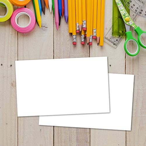 Home Advantage 3x5 Blank Index Cards - Our 50 Pack of Blank Note Cards Use Heavy Duty Cardstock to Make Them Bleed Proof - size: 3x5