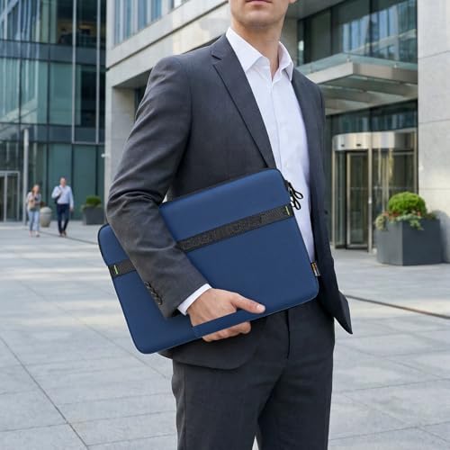 15.6-16 inch Laptop Sleeve Case Protective Briefcase Computer Bag, Blue | Waterproof Polyester, Fits Most Laptop Models, Shockproof Interior, Smooth Zippers, Slim Profile - color: Blue, size: 16inch