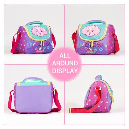 Insulated Lunch Bag for Kids Soft Bag Washable with Strap Reusable Toddler Lunch box School Supplies Food Carrier Snacks Picnic(Multi) - color: Dog