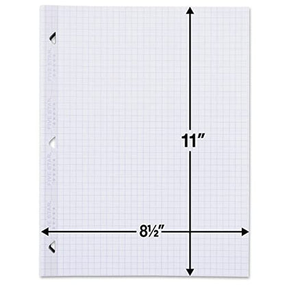 Five Star Loose Leaf Paper, Notebook Paper, Graph Paper, Reinforced Filler Paper, Fights Ink Bleed, 8.5 x 11, 100 Sheets/pack (3 count) - size: 3 Pack, style: 100 Sheets