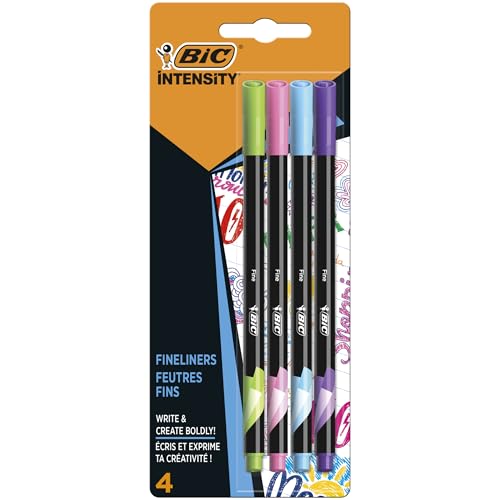 BIC Intensity Fine Point 0.4 mm Assorted Fun Colours 4 Multicoloured - color: Multi-color