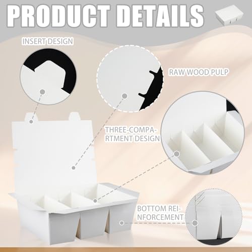 30 Pack 3 Compartment Paper Take Out Food Containers, 7.5x5.4x2.6" White Take Out Boxes, Disposable To Go Container Take Out Containers, Greaseproof Paper Bento Box Takeout Lunch Boxes with Lid - color: White-Flip Top