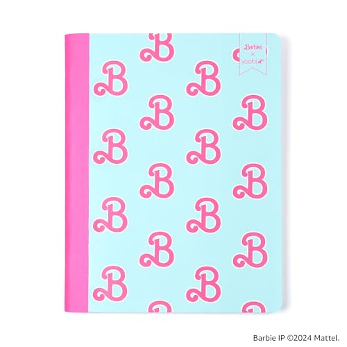 Yoobi Barbie X College Ruled Composition Notebook Set – 3-Pack of Kids 1 Subject Notebooks, Allover Print Designs – 100 Sheets Each, For School, Office & Home – 9.75” x 7.5” - color: Barbie - Composition, size: Pack of 3