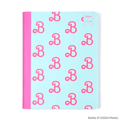 Yoobi Barbie X College Ruled Composition Notebook Set – 3-Pack of Kids 1 Subject Notebooks, Allover Print Designs – 100 Sheets Each, For School, Office & Home – 9.75” x 7.5” - color: Barbie - Composition, size: Pack of 3