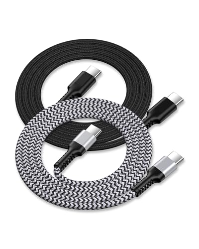 iPhone 17e 17 CarPlay Cord USB C 3 Ft, Car Charger Fast Charging for Apple | USBC to USBC, 60W Fast Charging, Braided C Type, Short 3 Feet USB-C Chord for i Phone 17Pro Max 16e 16 15, Car Play Cord - color: Black, White, size: 3FT, style: USB C to USB C