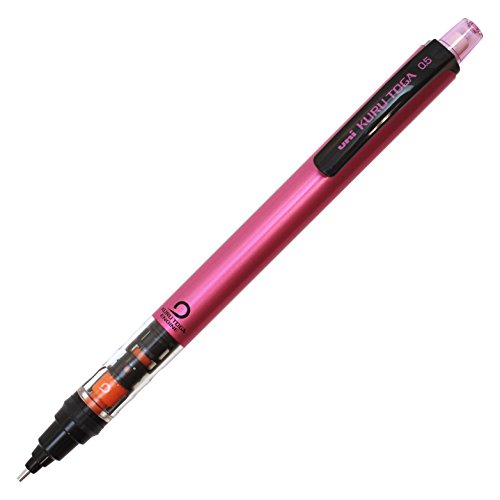Uni Mechanical Pencil Kurutoga Pipe Slide Model 0.5mm, Pink Body (M54521P.13) - color: Pink, size: 1 Count (Pack of 1)