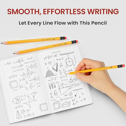 Taja 150 Pack #2 HB Pencils, Bulk Pre-Sharpened Wood-Cased Pencils with Erasers, Large Pack Writing & Drawing Pencils for School Classroom Testing, Yellow - color: Yellow