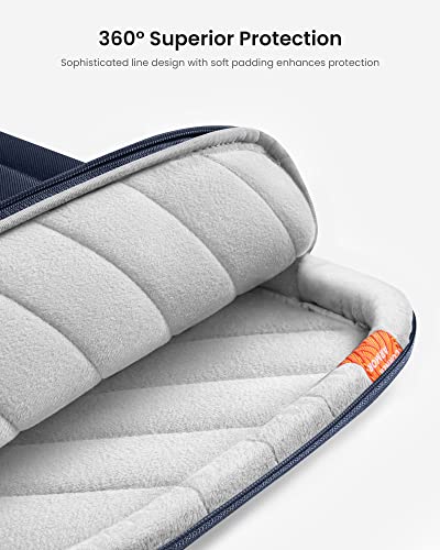 tomtoc 360° Protective Laptop Case for 13.5-14.4 Inch Surface Laptop Studio | Water-Resistant Laptop Bag Fits Surface Laptop 6/5/Studio 2/1, Acer Swift 14, ASUS Zenbook/Chromebook 14, HP EliteBook 14 - color: Navy Blue, size: 13.5-14.4 Inch