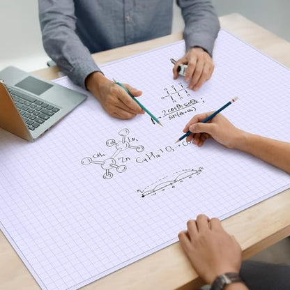 zmybcpack 25 Sheets24"x36" Engineering Graph Paper Pad, Large Grid Paper | 1/4" Ruled Grid Paper For Engineering, Architecture-Mathematician Draftsman, Single Printed