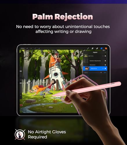 CMARS Pen for iPad 11th 10th Gen, Fast Charge for Pad Pencil with Tilt & Palm Rejection, Digital Pen for 2018-2026 Apple iPad 6-11th Gen/A16, Pro 13"/12.9"/11”/M4/M5, Air 3/4/5/M2/M3/M4, Mini 5/6 Pink - color: Pink