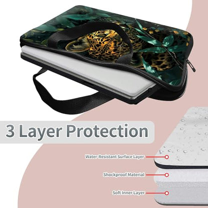 Universal Tablet Laptop Sleeve Case 10 inch, African Leopard Slim Carrying Case Durable Handbag Travel Laptop Bag for 7 to 10-inch Laptops/Notebook/Kids Tablet/ipad/eBook Readers - color: African Leopard, size: 10 inch