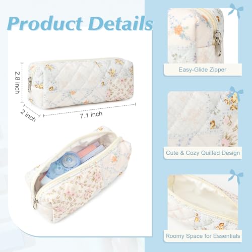 22Pcs Book Annotation Kit Aesthetic Pencil Case with Supplies School Annotation Supplies Gel Pen Transparent Sticky Note Taking Bible Study College Stationery Supplie (Patchwork Flowers) - color: Patchwork Flowers