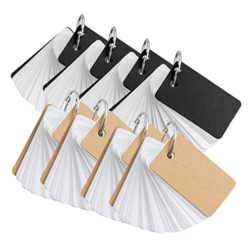 8pcs Portable Blank Flashcards Simple Style Memo Cards English Words Memory Cards Index for Students - size: 7X4CM