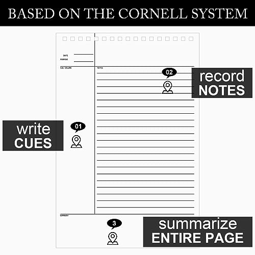 Cholemy 4 Pack Steno Notebooks, 6x9 Inches, 320 Sheets (80 Sheets/pad) Notes Notebook Top Spiral Ruled Writing Pads for School Office Business Students Teachers & Note Taking
