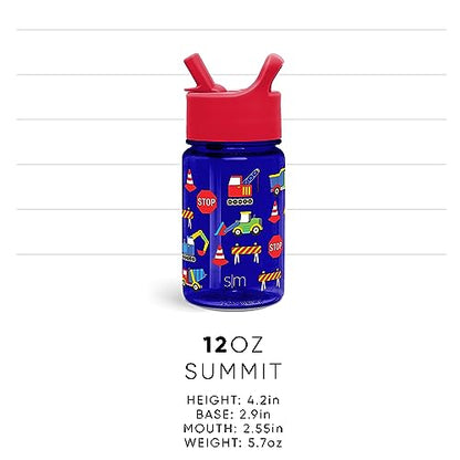 Simple Modern Disney Princess Kids Water Bottle Plastic BPA-Free Tritan Cup with Leak Proof Straw Lid | Reusable and Durable for Toddlers, Girls | Summit Collection | 12oz, Princesses Royal Beauty - color: Disney: Princesses Royal Beauty, style: Straw Lid