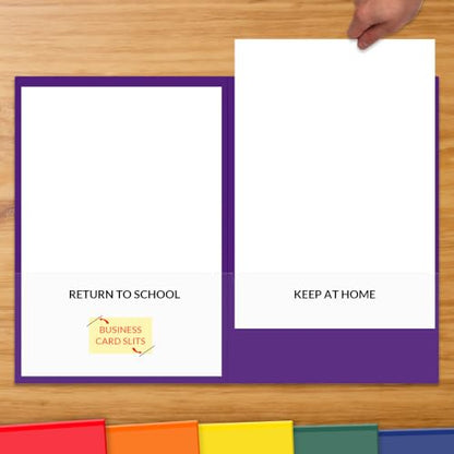 StoreSMART® School/Home Folders - 6-Pack - 6 Colors! - Letter-Size Twin Pocket - Durable, Archival Plastic - Made in U.S.A - SH900PCP6ENG - size: 1 six-pack (6 total)