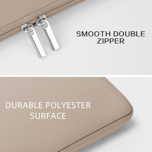 RAINYEAR 13 Inch Laptop Sleeve Compatible with 13.3" MacBook Air/Pro M1 M2 M3 M4 M5 A3449 A3240 A3113 A2681 A2338 Case Cover Bag with Front Pocket Accessories Pouch (Khaki) - color: Khaki, size: 13"